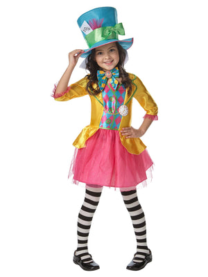 Mad Hatter Girls Deluxe Costume (Long Hanging), Child