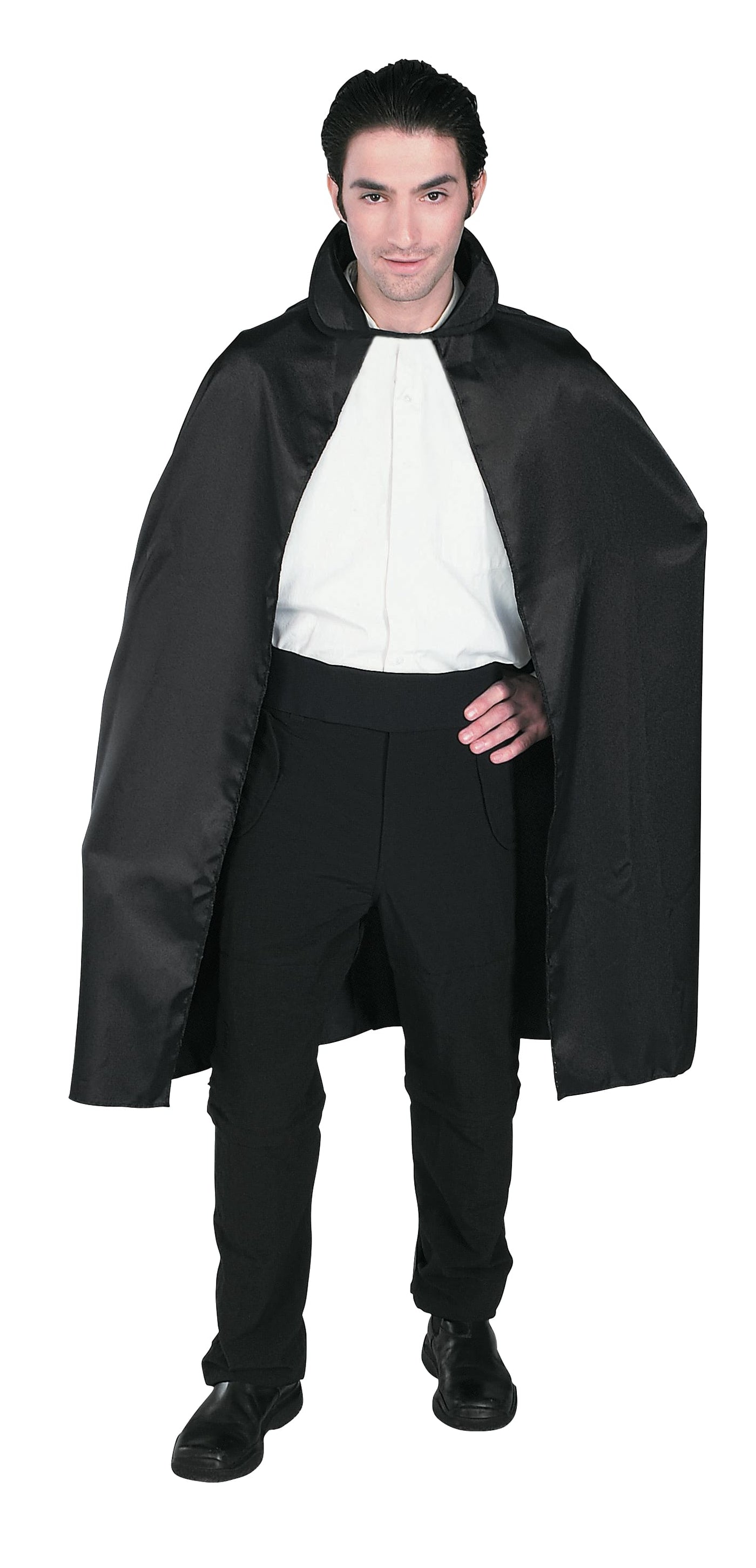 Black Satin Cape - Adult