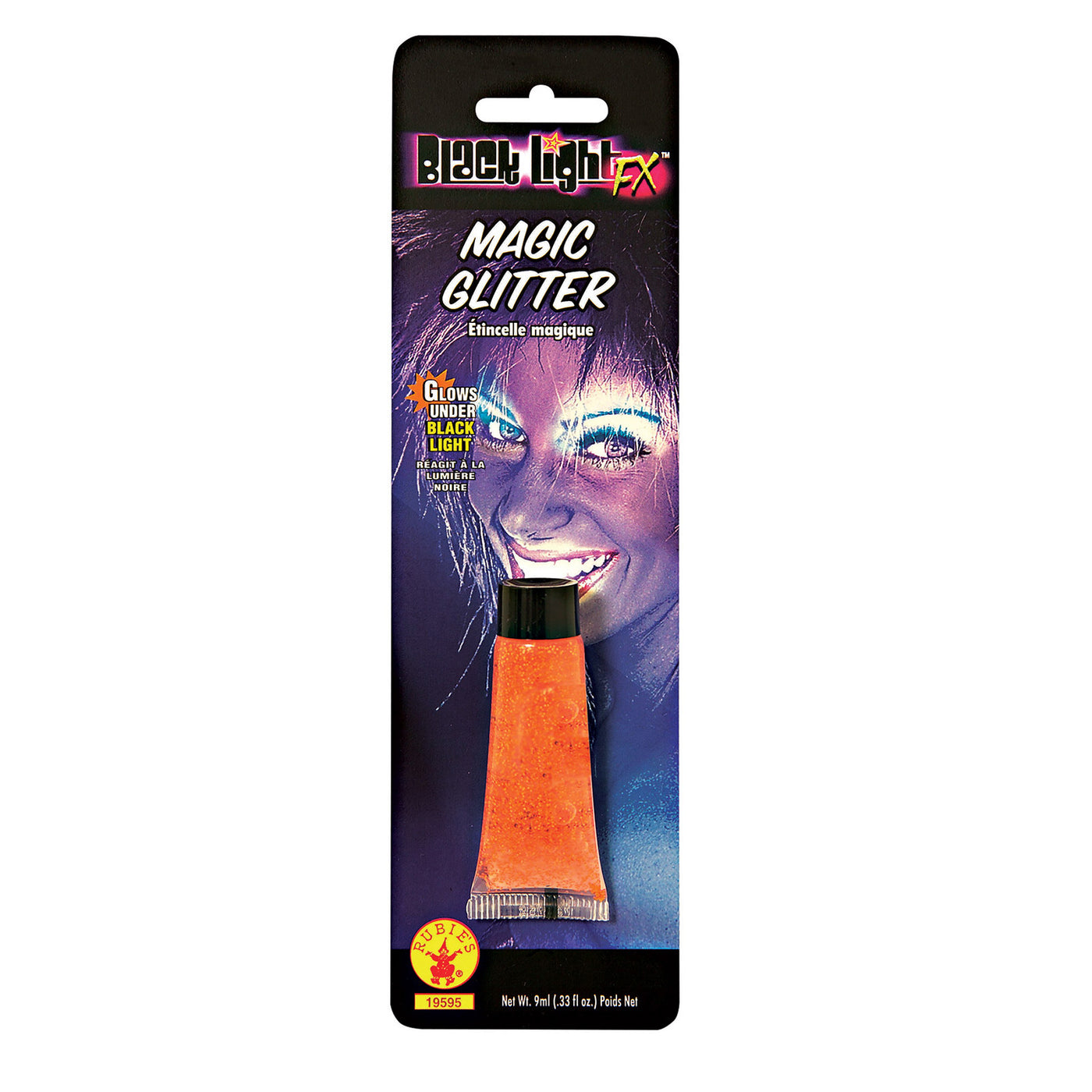 Black Lite Glitter - Orange