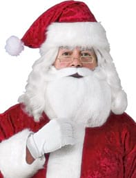 Santa Hat Beard Wig & Glasses Set - Adult