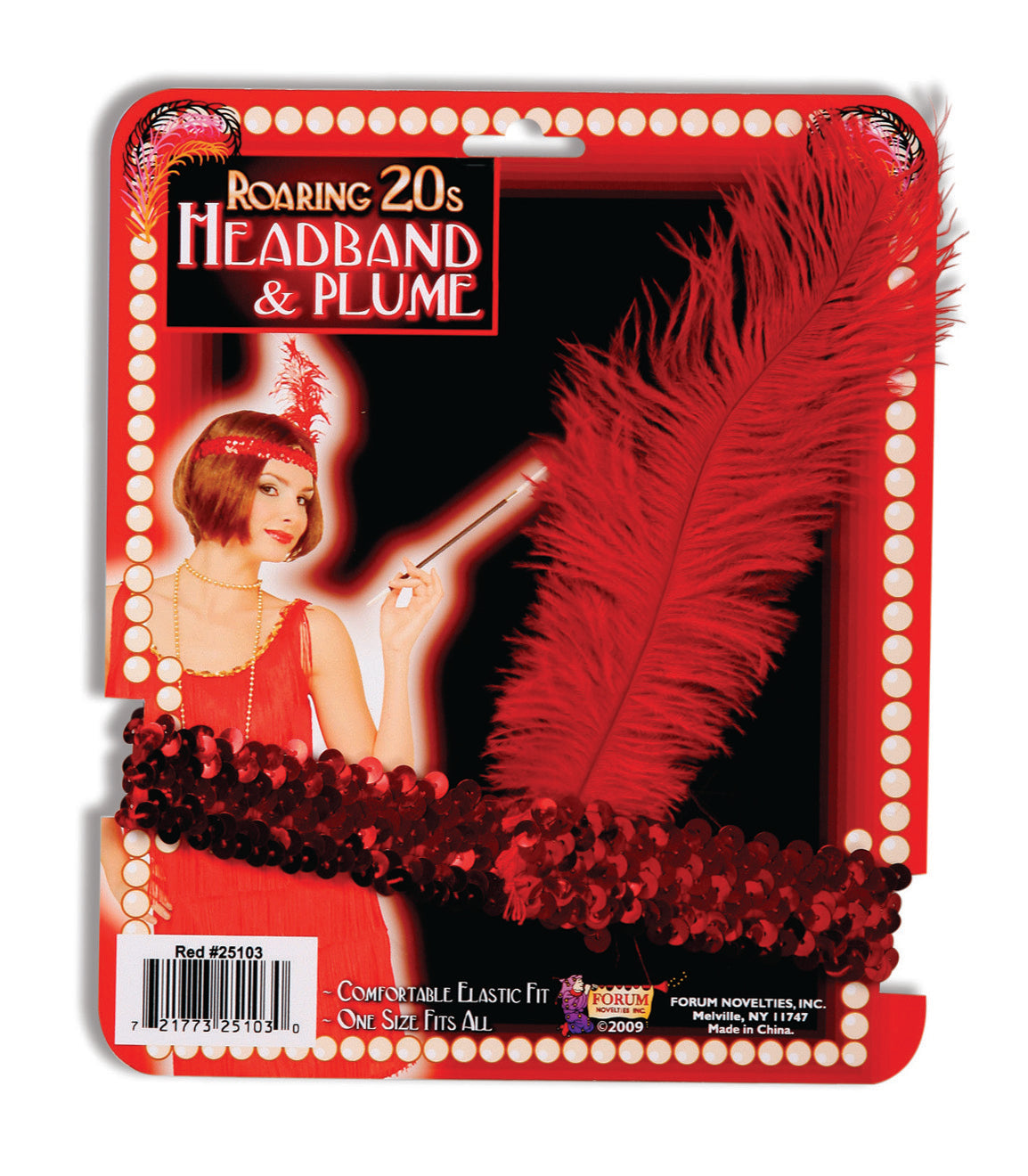 Roaring 20S Headband & Plume - Adult