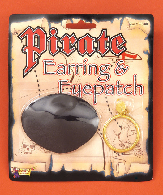 Pirate Eye Patch & Earring Set