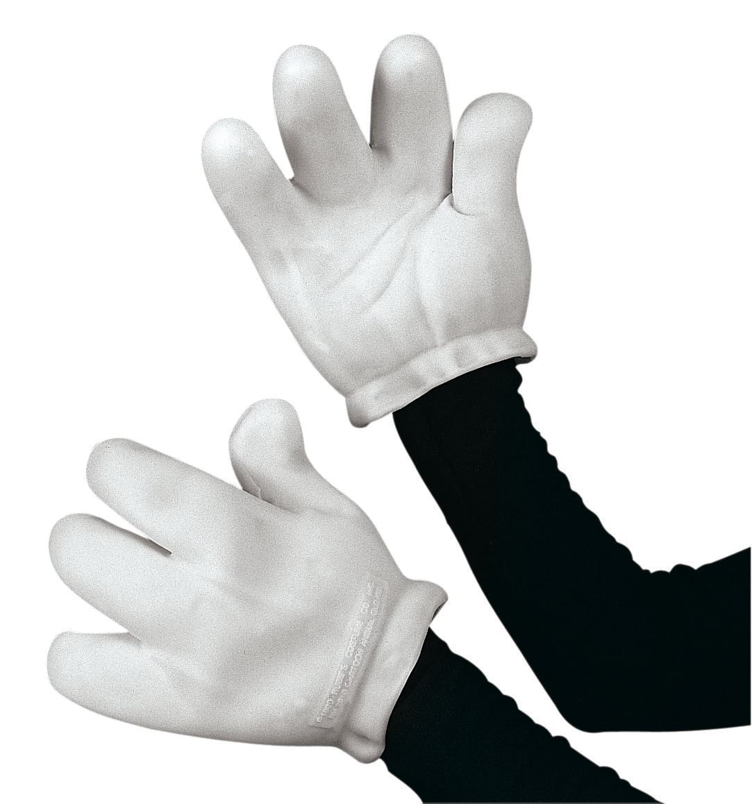 Vinyl Cartoon Animal Glove White - Adult