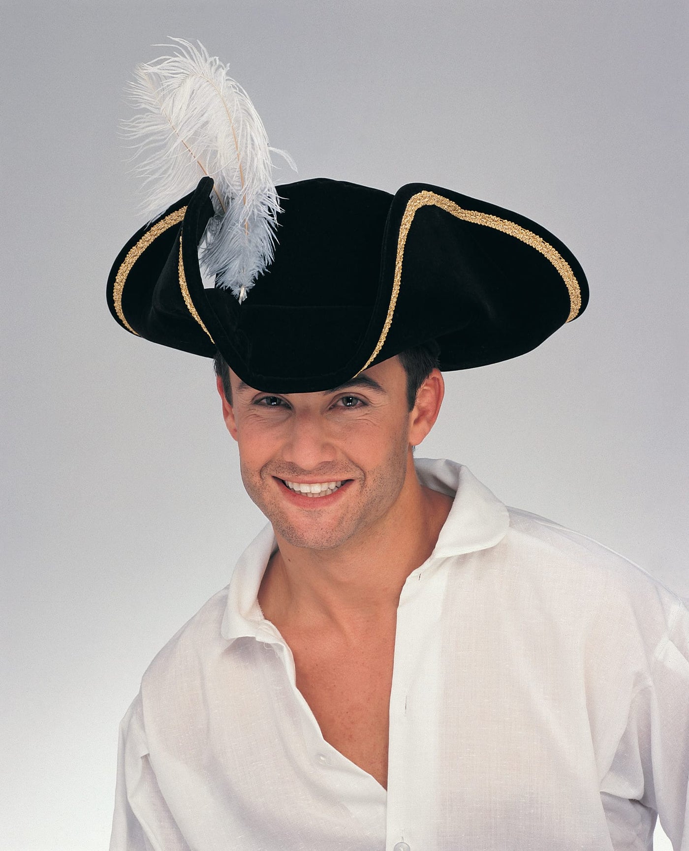 Black Buccaneer Tricorn Hat - Adult