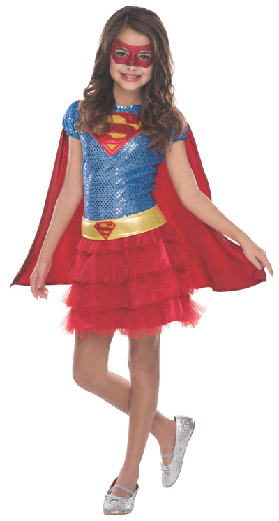 Supergirl Tutu Sequin Costume, Child