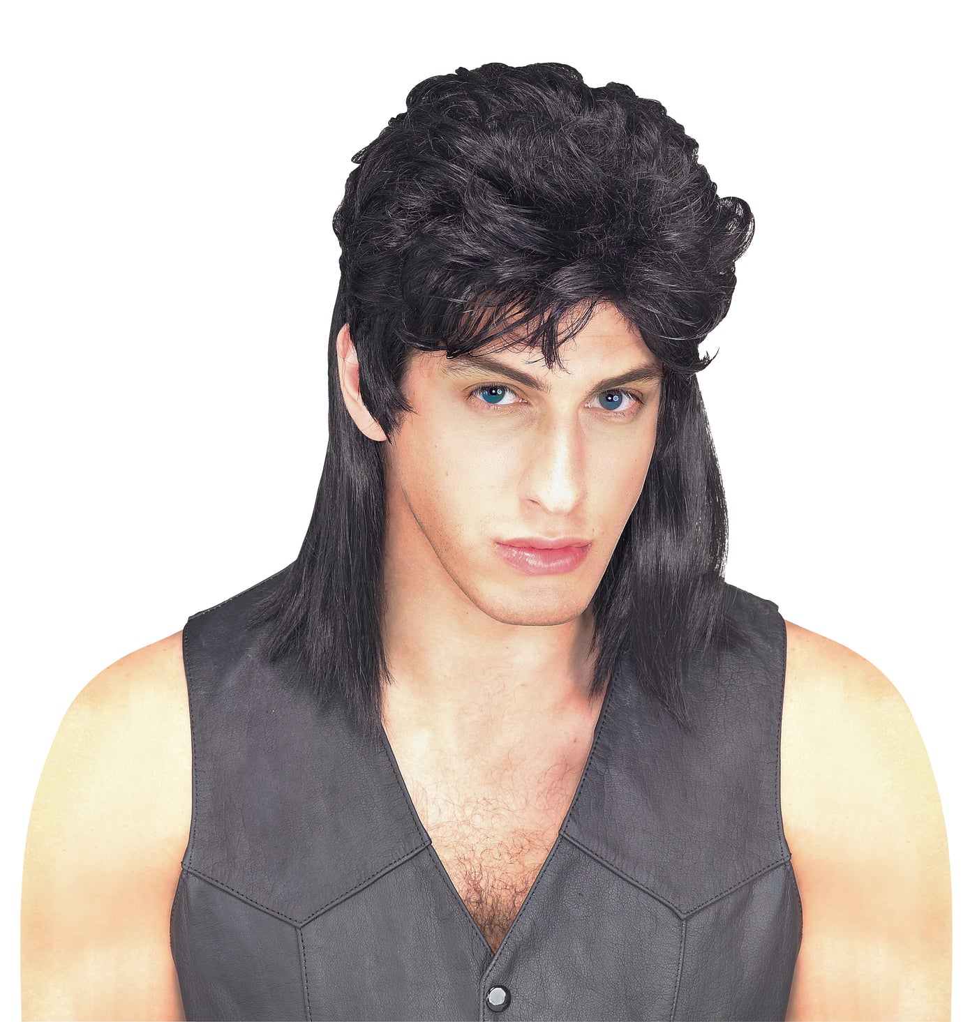 Mullet Wig - Black  - Adult