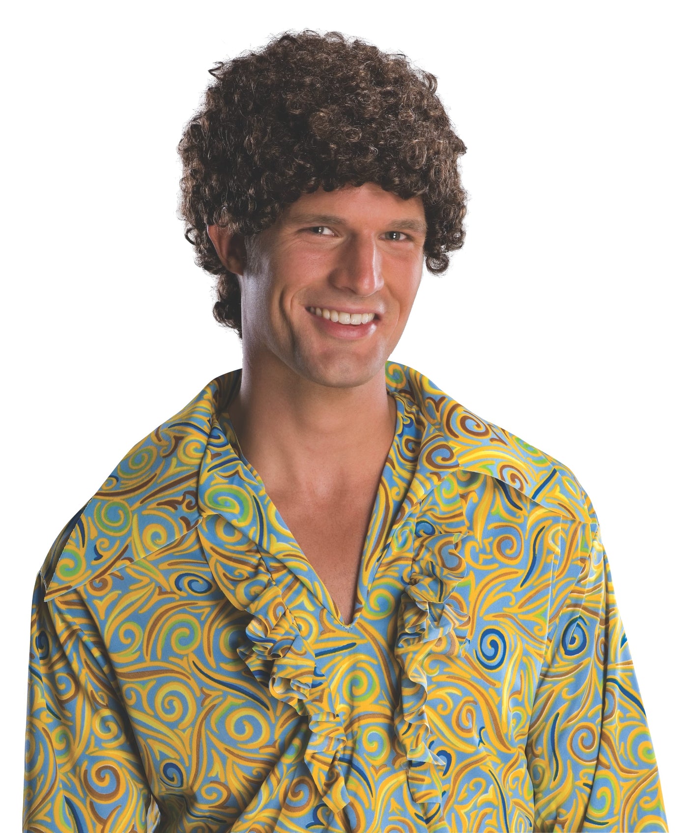 Brunette Tight Afro Wig - Adult