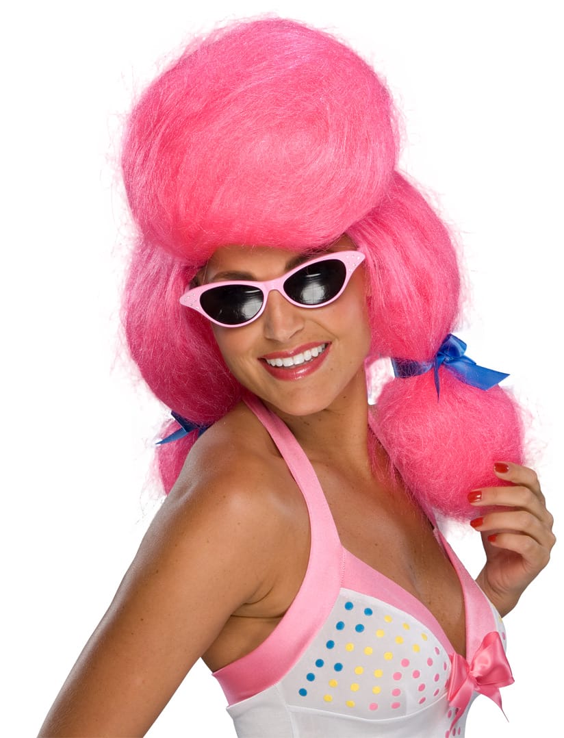 Poodle Wig  - Pink - Adult