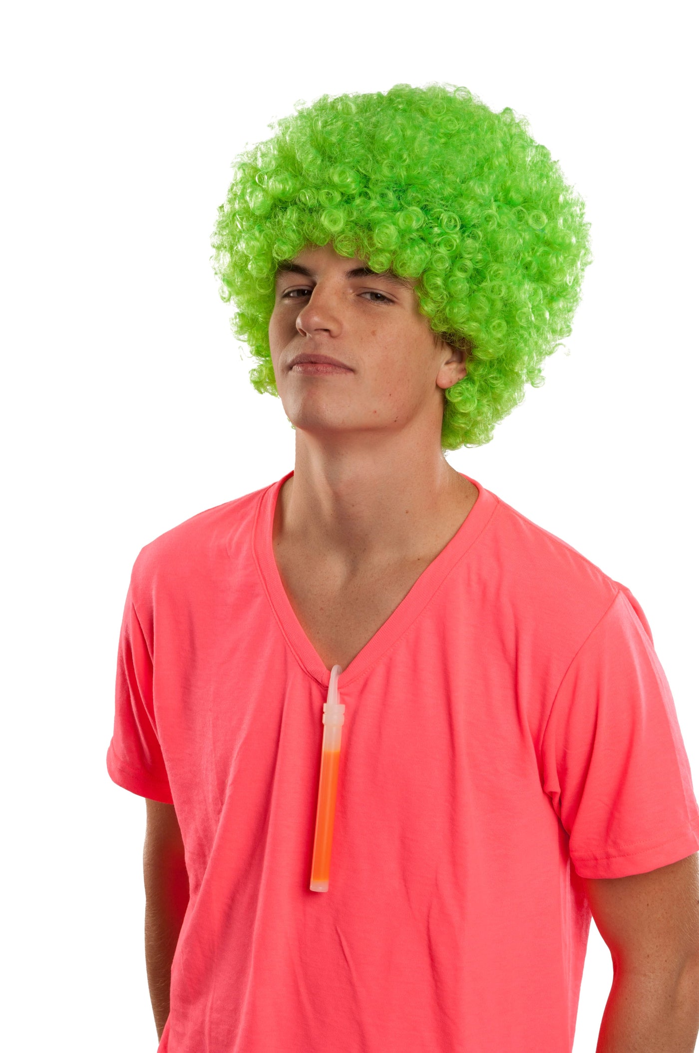 Neon Green Afro Wig - Adult