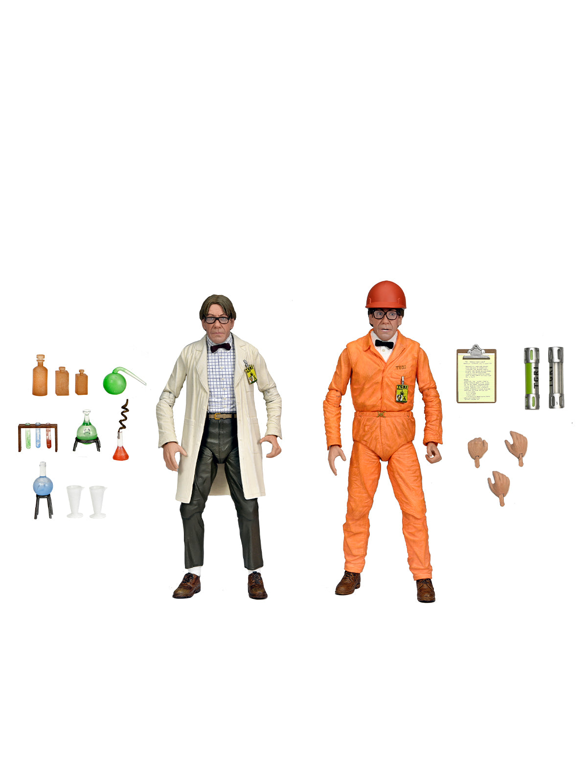 Tmnt Lab Coat & Hazmat Suit Professor Perry 2Pk 7" Scale Action Figures