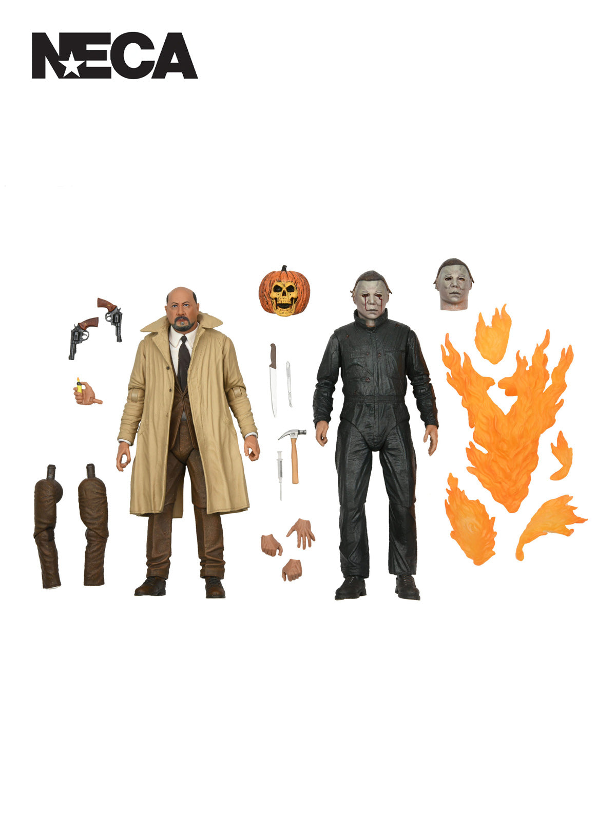 Halloween Michael Myers & Dr Loomis Ultimate 2 Pk 7" Scale Action Figure