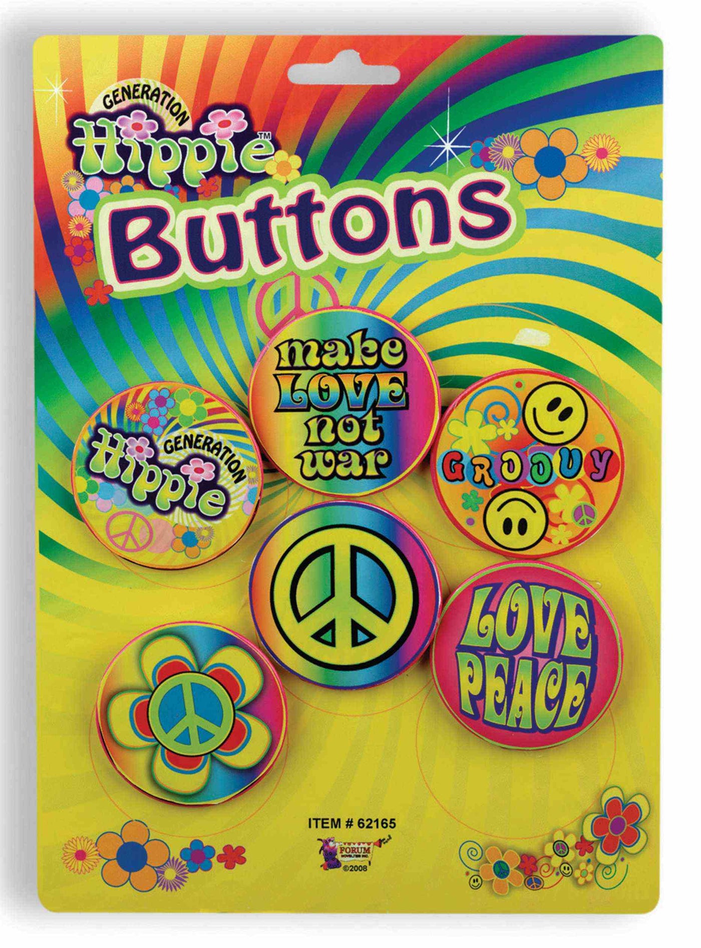 Hippie Badge Assorted Set - Pack Of 5