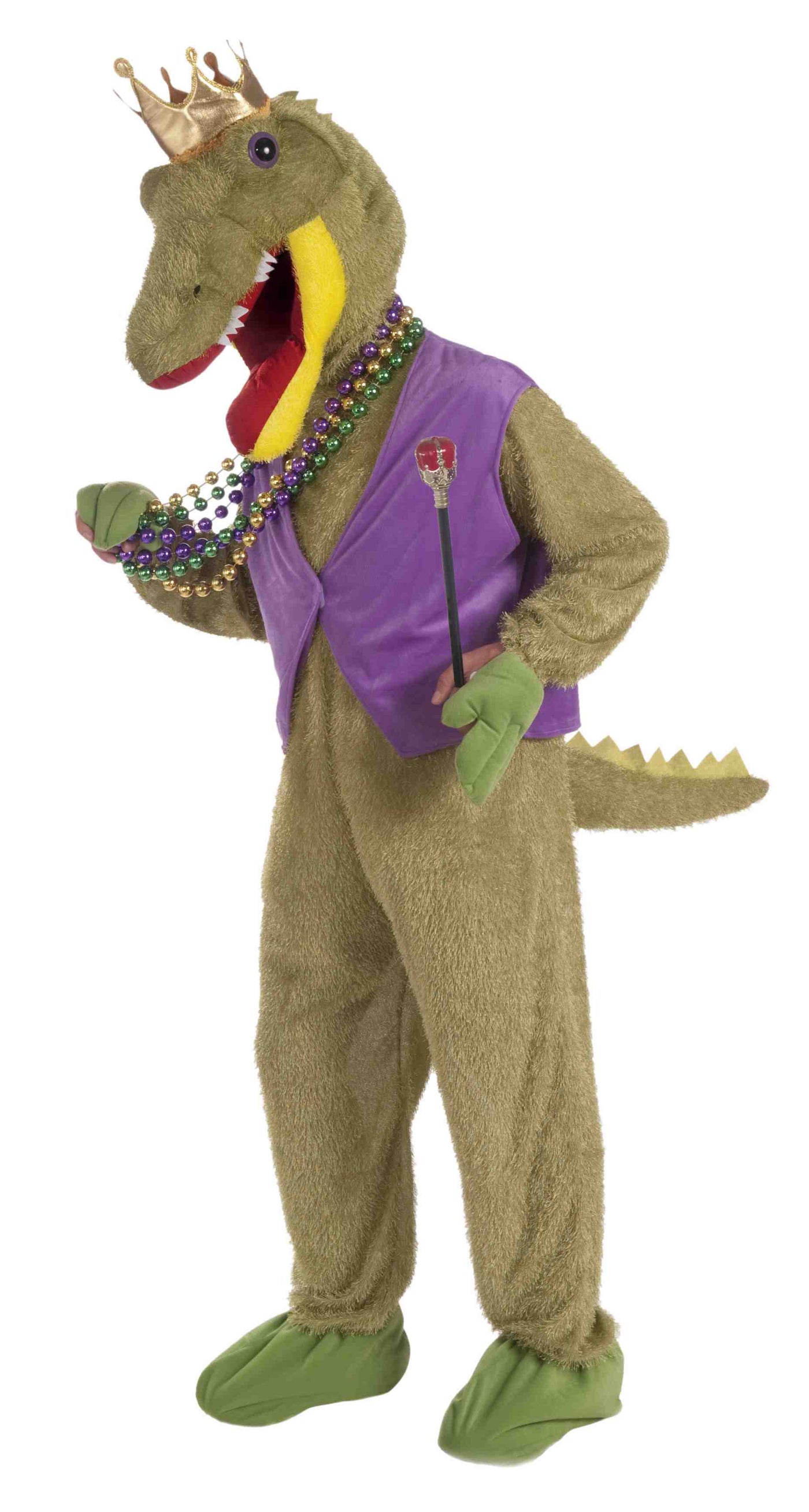 Alligator King Mardi Gras Costume, Adult