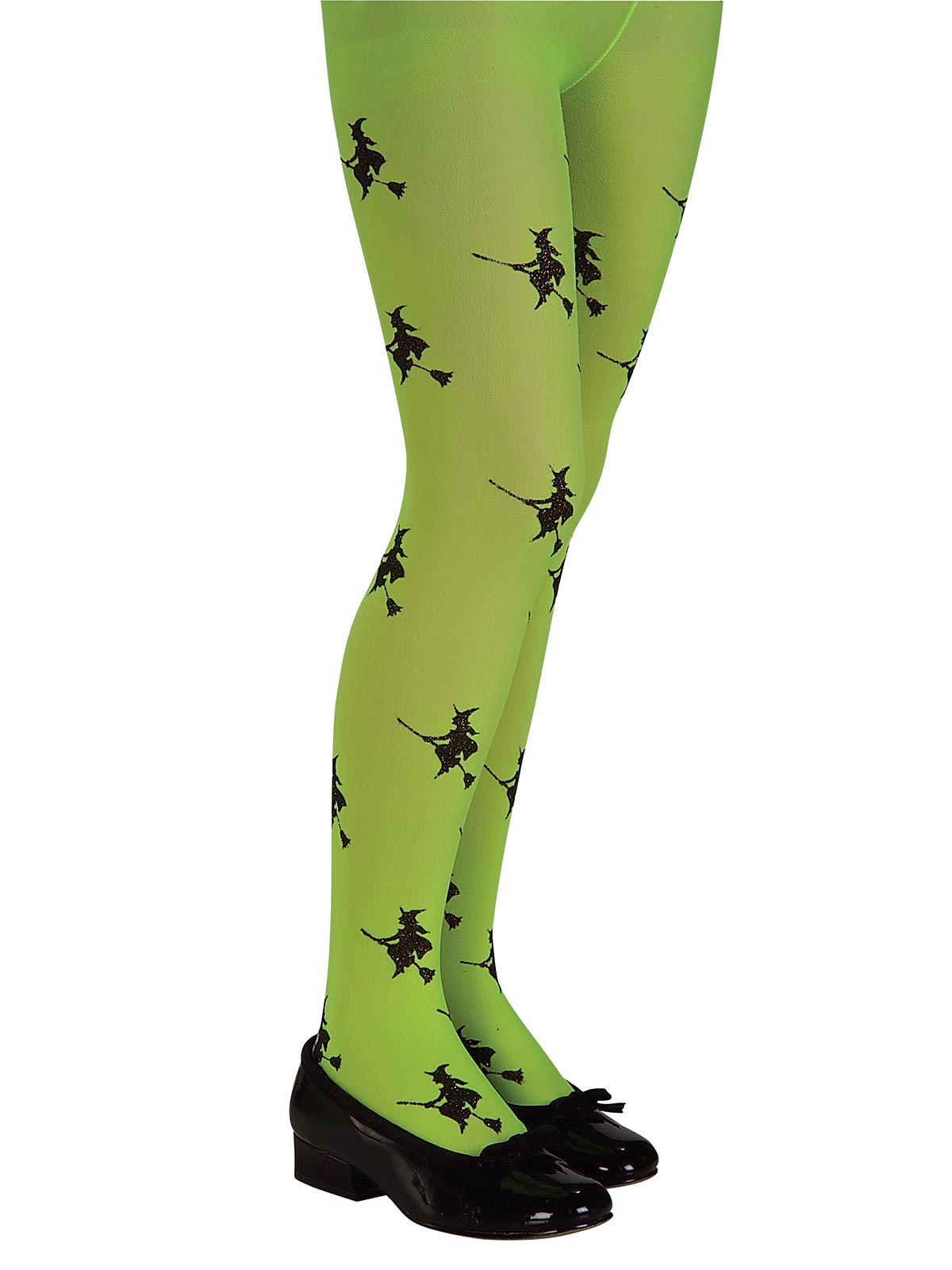 Glitter Witch Tights Green, Child