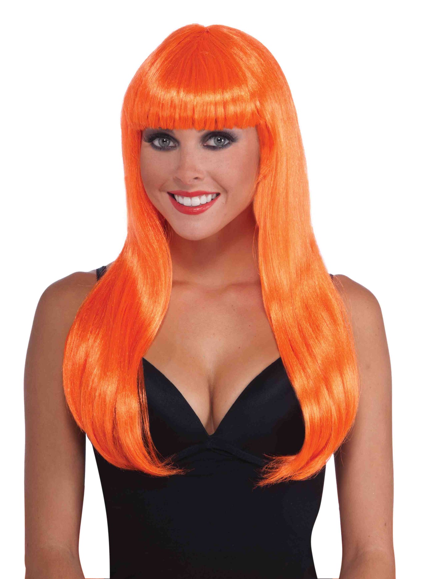 Neon Orange Wig - Adult