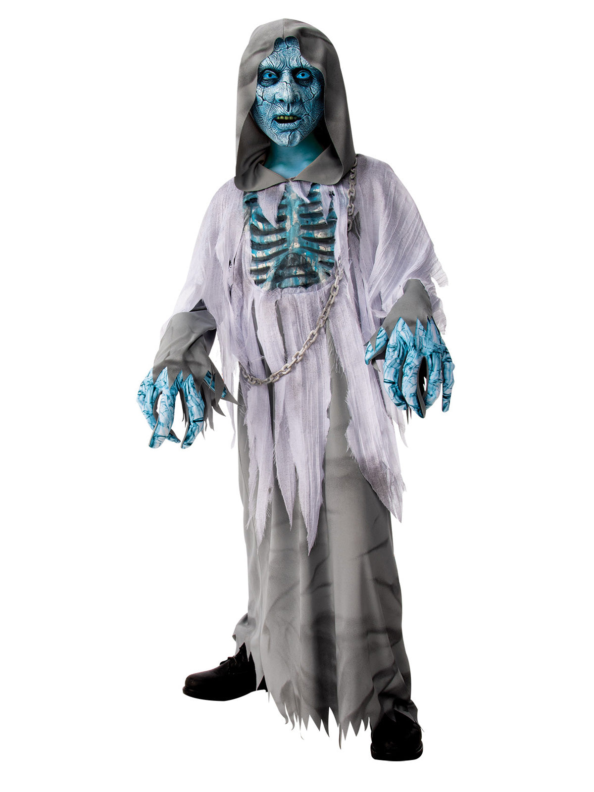 White Demon Hooded Robe Costume, Child