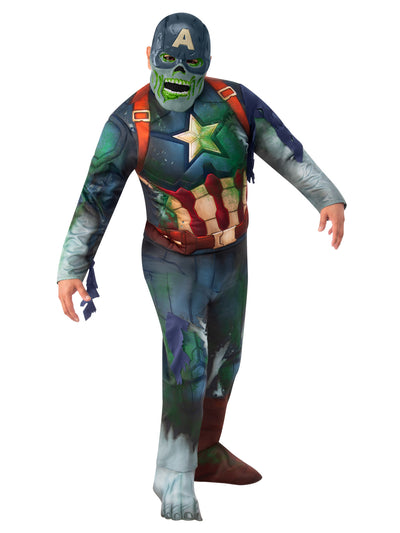 Captain America Zombie Deluxe Costume, Teen