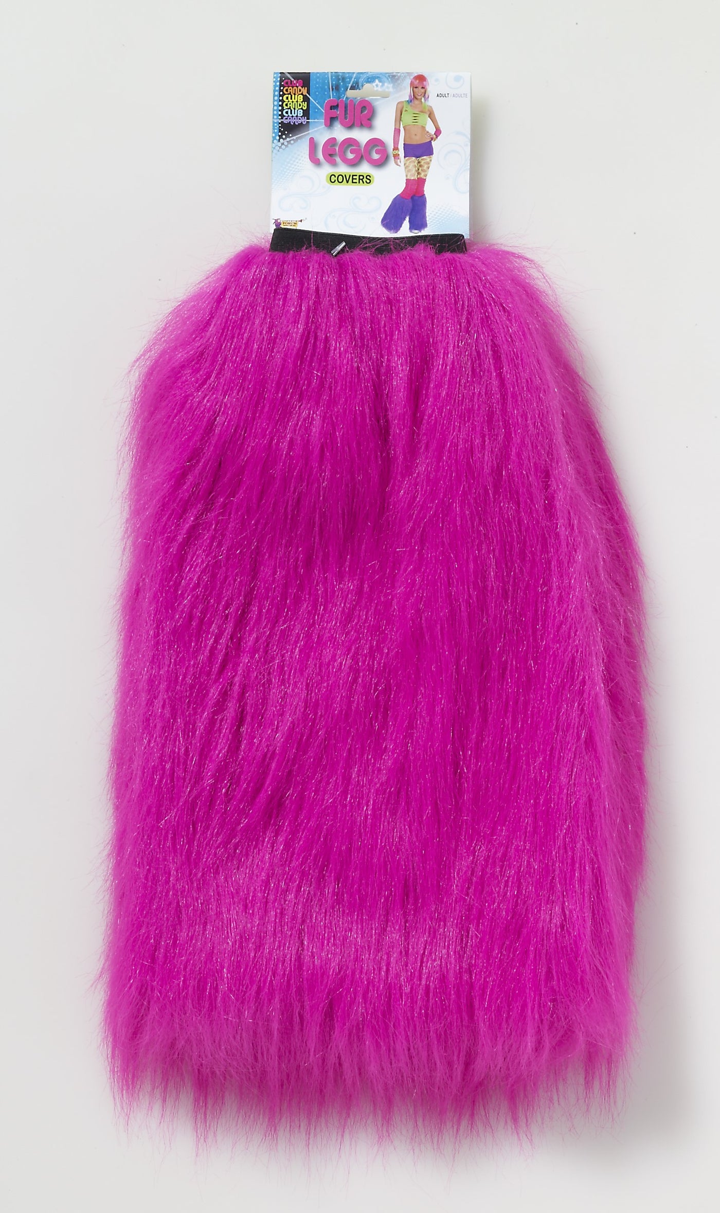 Club Candy Fur Leg Covers Pink - Adult