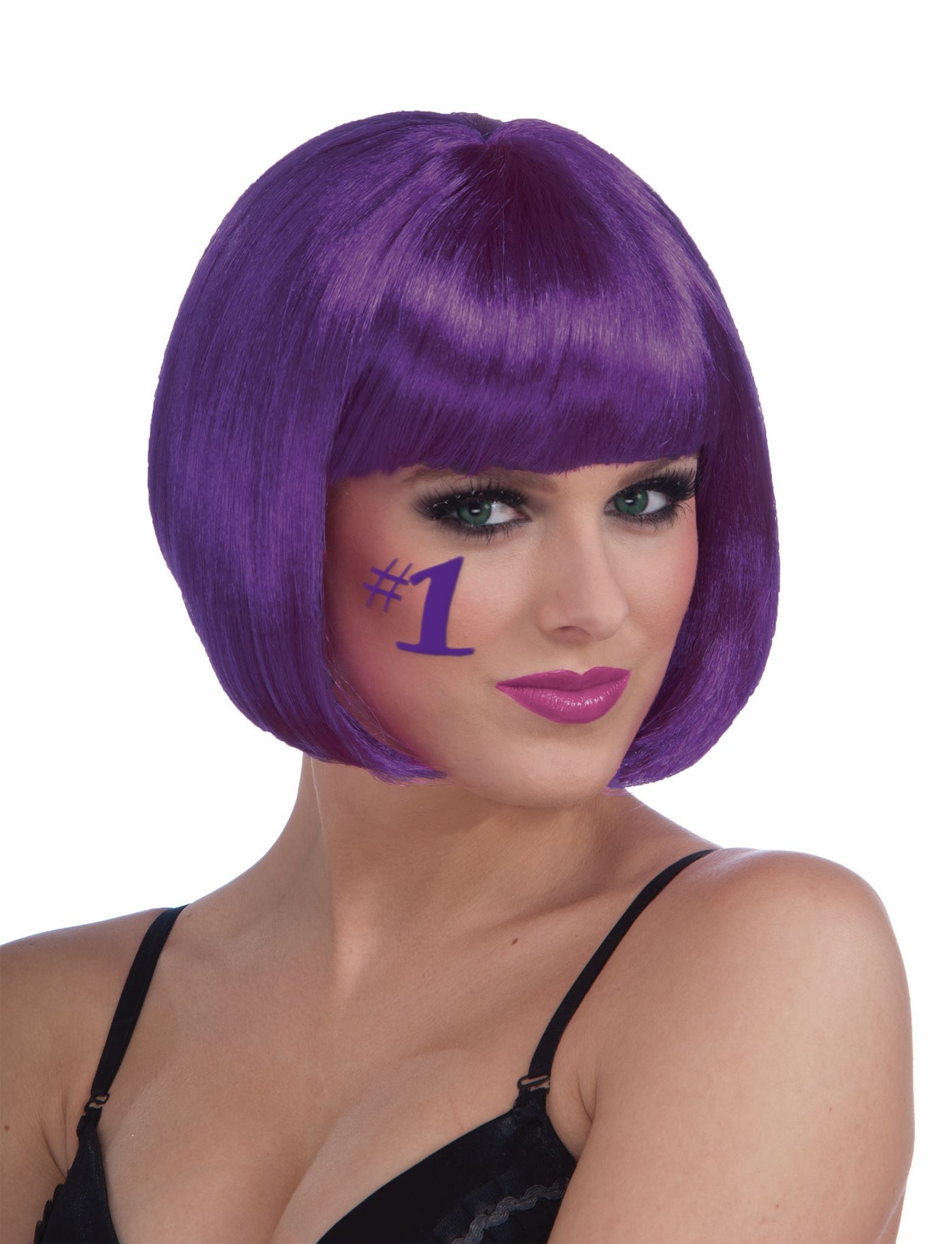 Purple Bob Wig Adult