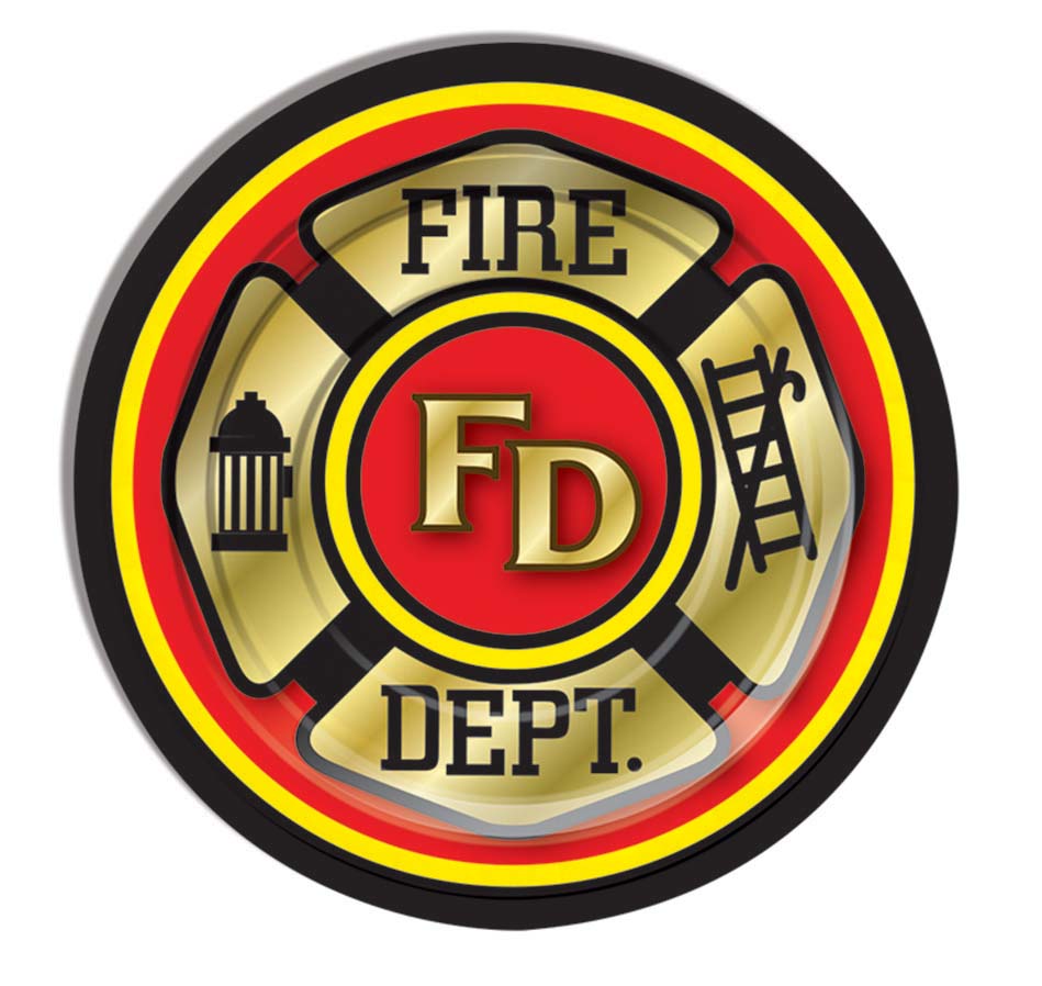 Firefighter Cake Plates (8 Pack)