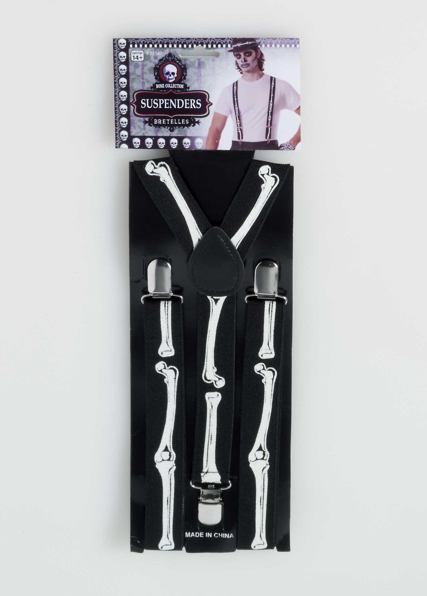 Skeleton Suspenders - Adult