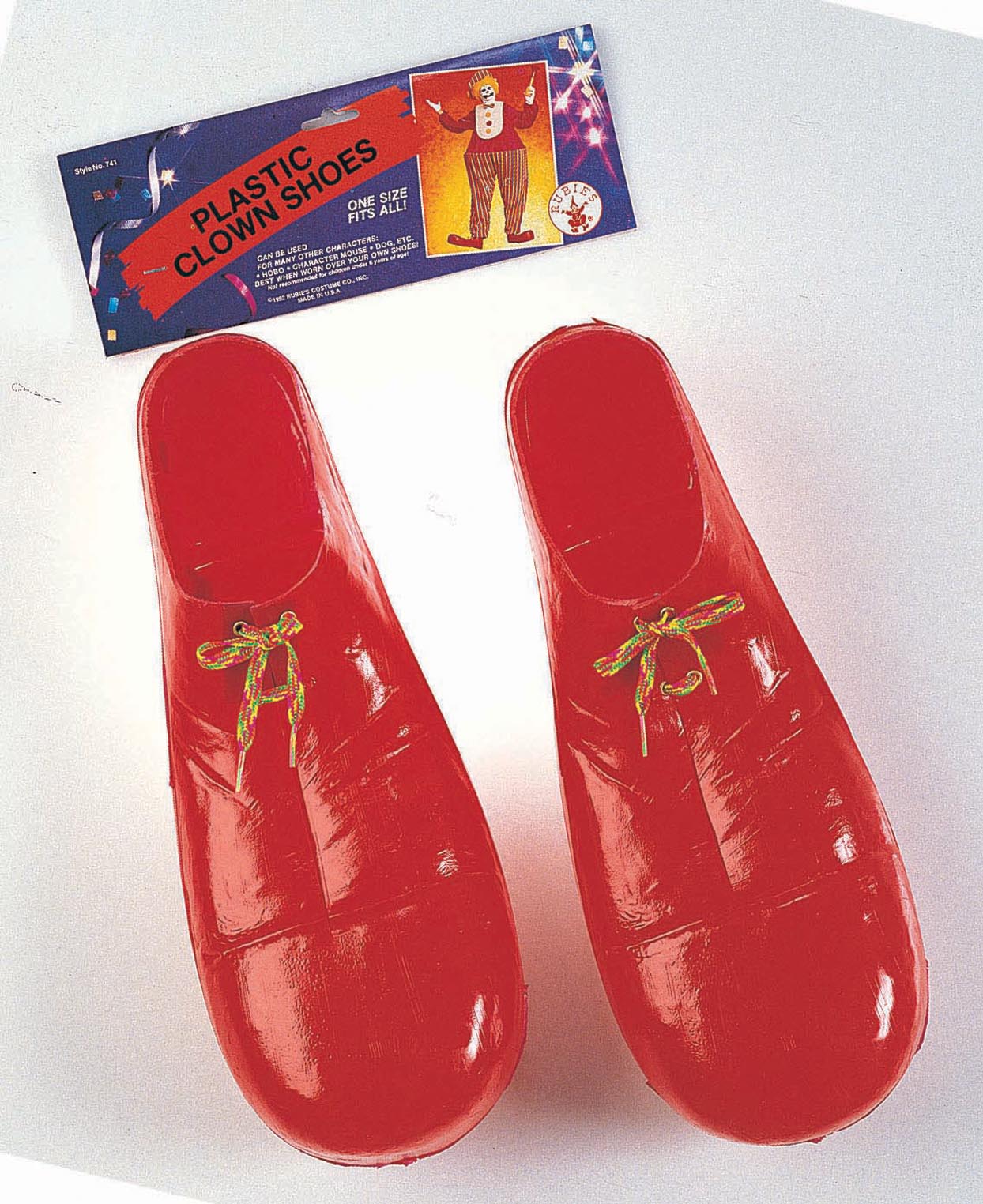 Clown Shoes Yellow Plastic - Child