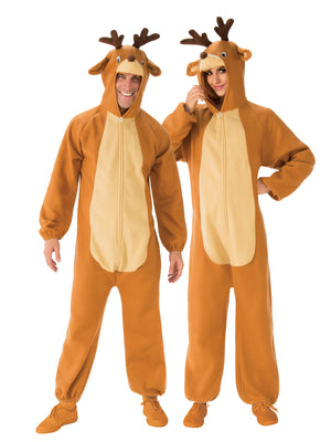 Reindeer Onesie Jumpsuit, Adult