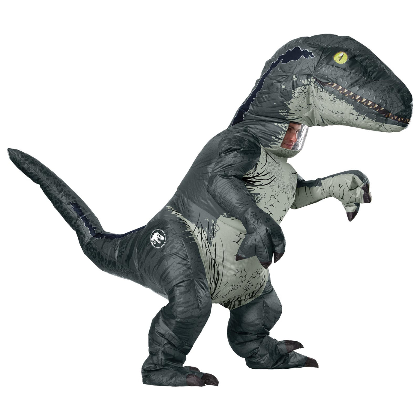 Velociraptor Blue Inflatable With Sound - Adult