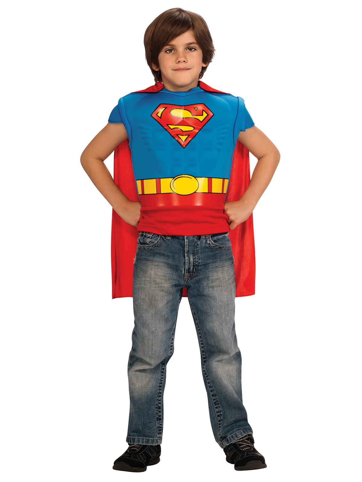 Superman Muscle Chest Costume Top, Child