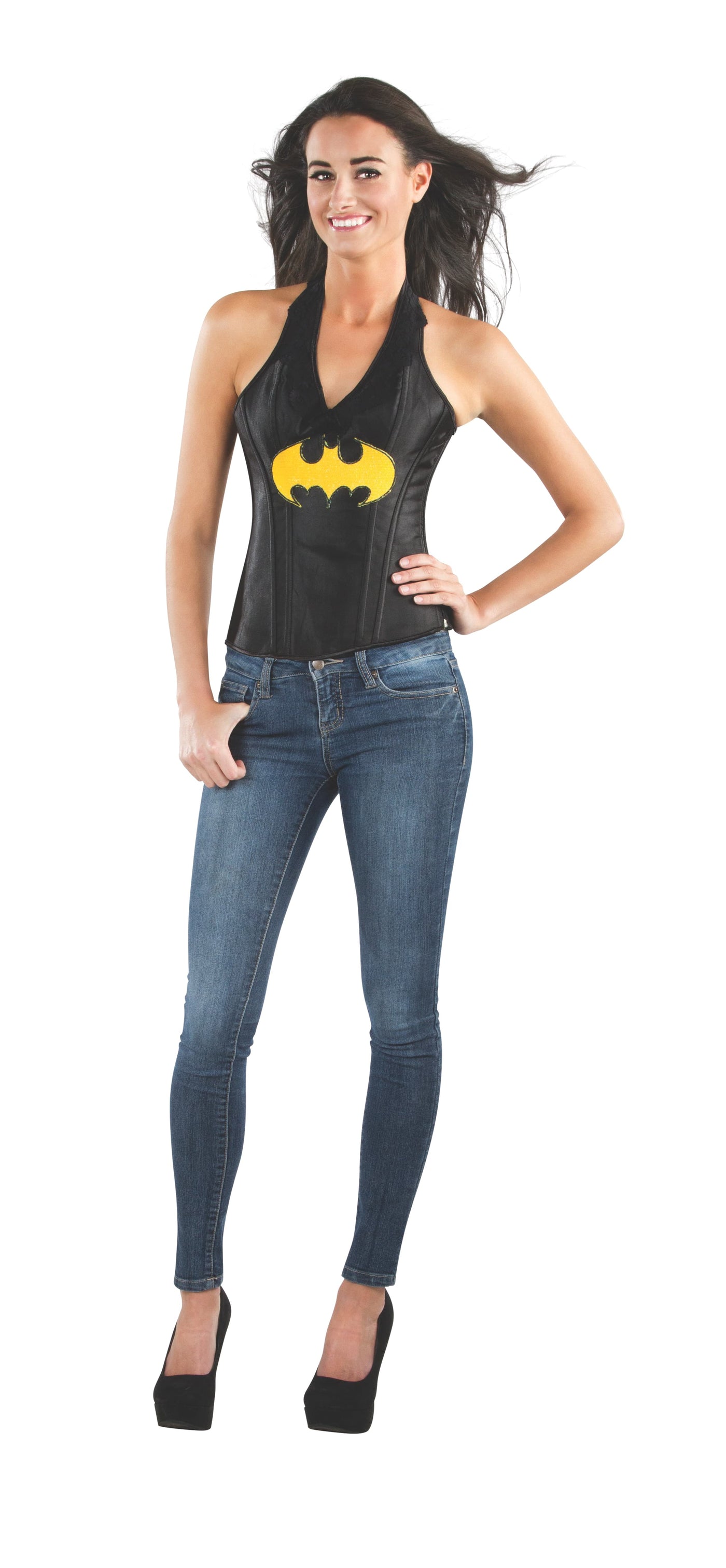 Batgirl Leather-Look Corset, Adult