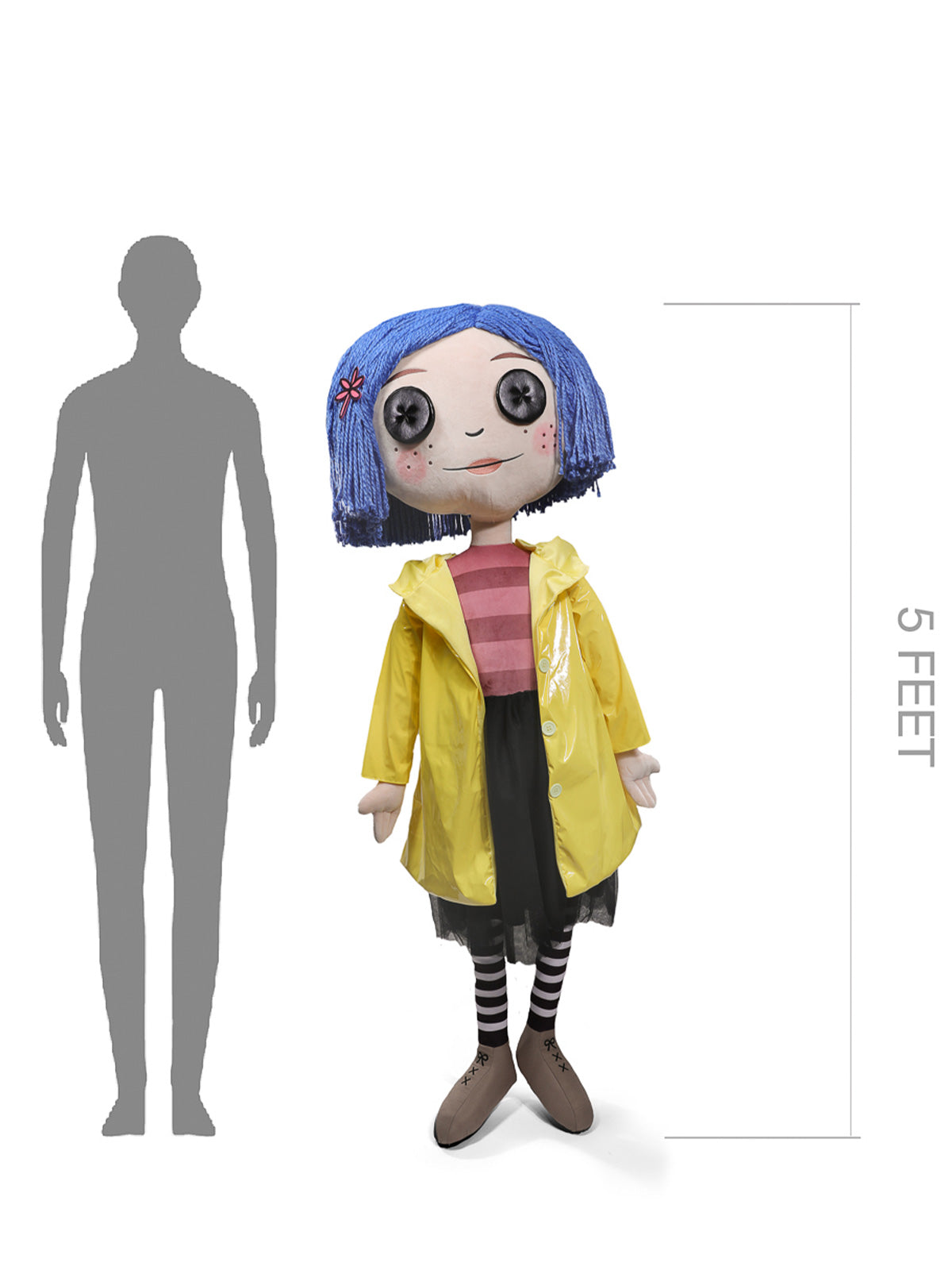 Coraline Button Eyes (Stand) 5Ft Life Size Plush